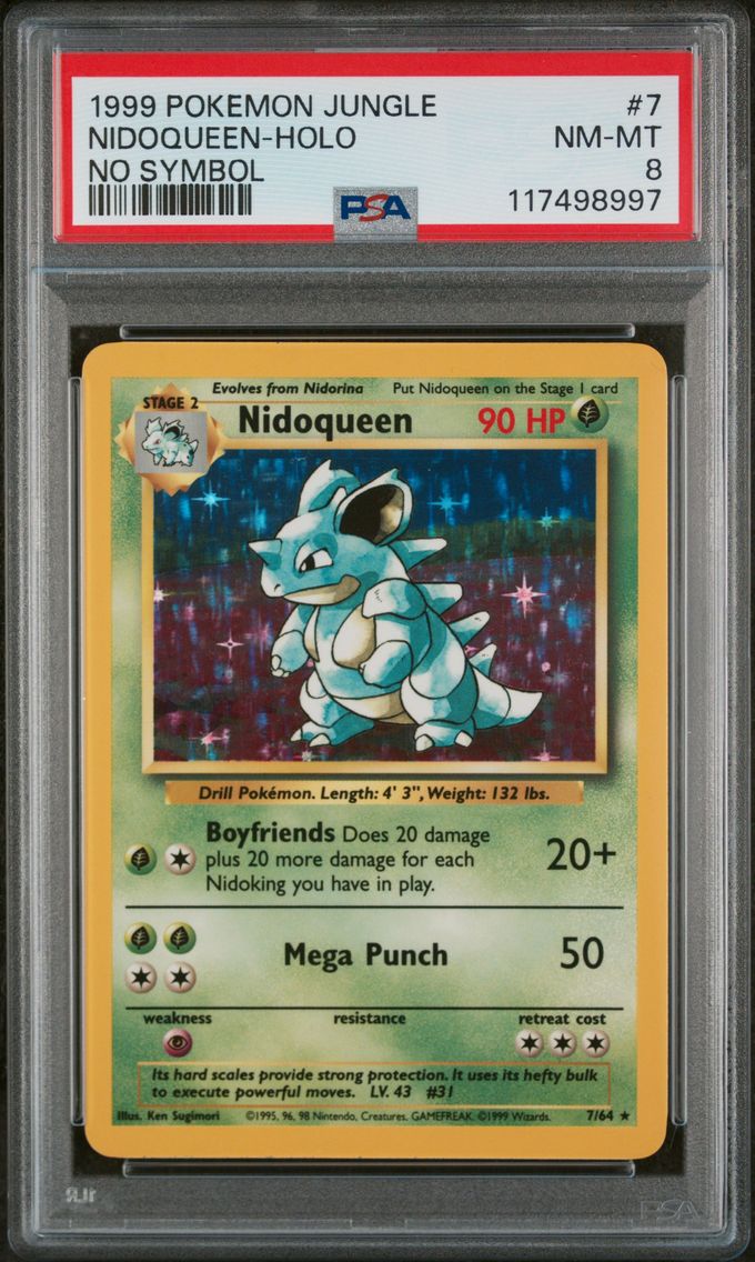 1999 #7 Nidoqueen-Holo PSA 8 Jungle Pokemon