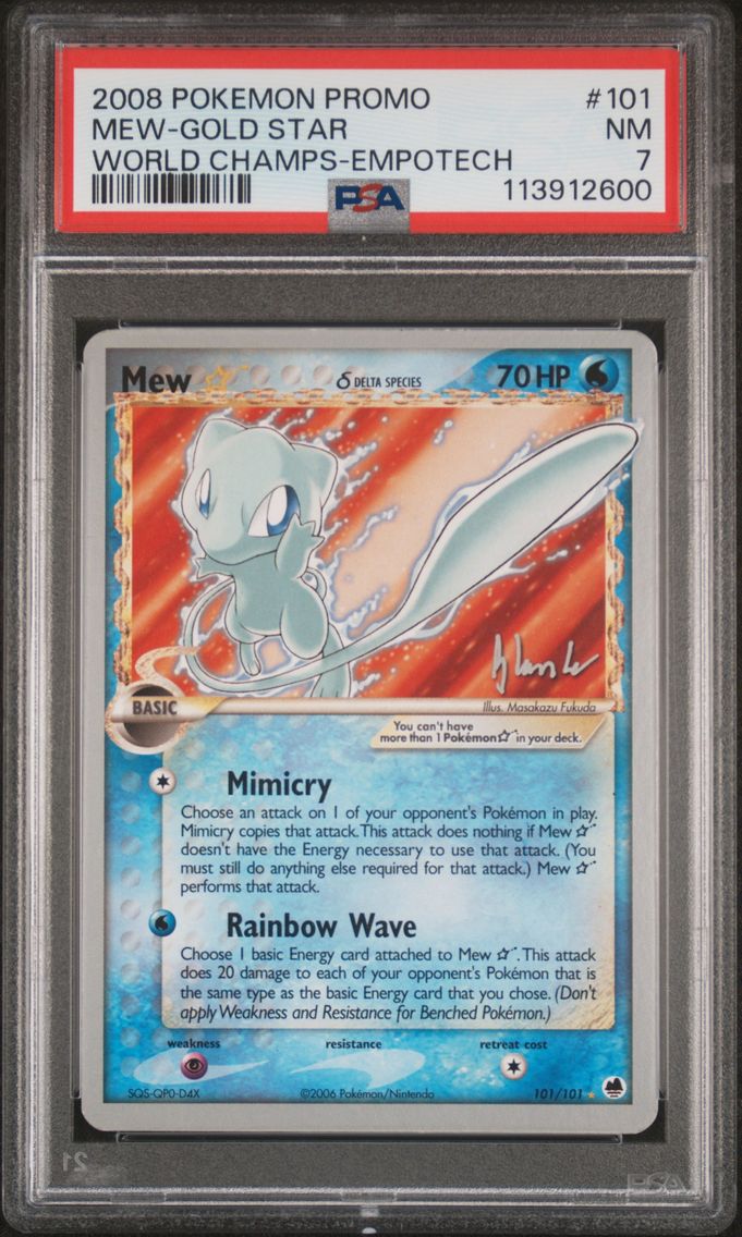 2008 #101 Mew-Gold Star PSA 7 World Championships Promo