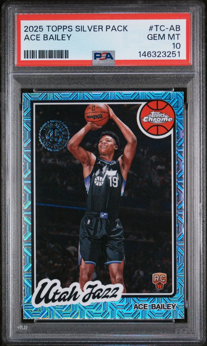 2025 #TC-AB Ace Bailey PSA 10 Topps Silver Pack 1980-81 Topps Chrome Basketball