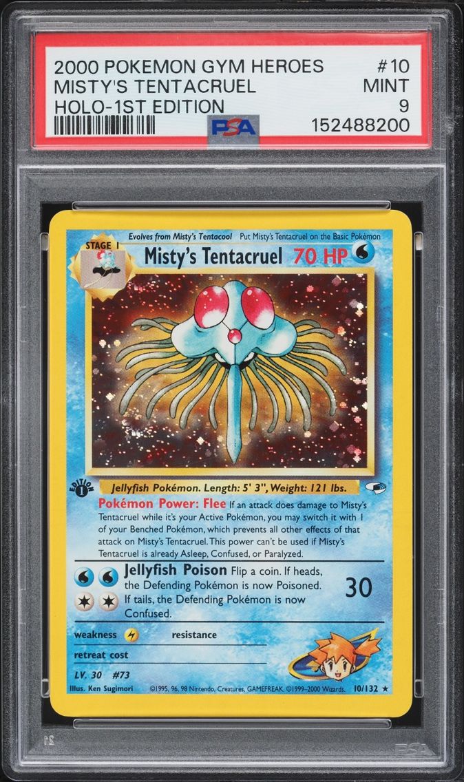 2000 #10 Gym Heroes 1st Edition Holo Misty's Tentacruel MINT PSA 9 Pokemon