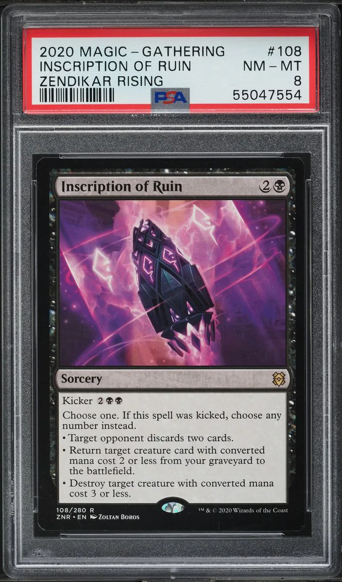 2020 #108 ZENDIKAR RISING INSCRIPTION OF RUIN PSA 8 MAGIC THE GATHERING