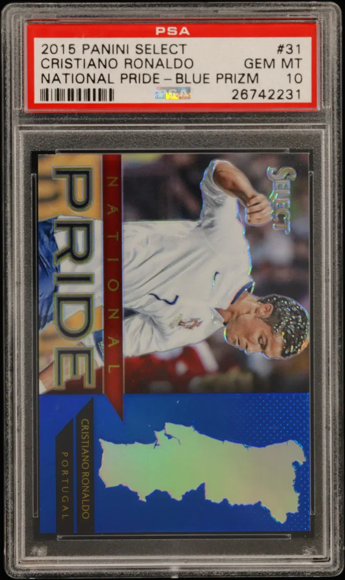 2015 #31 Cristiano Ronaldo PSA 10 Panini Select National Pride