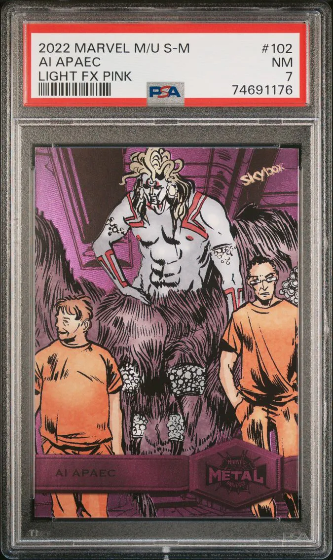 2022 #102 AI Apaec PSA 7 Skybox Marvel Metal Universe Spider-Man
