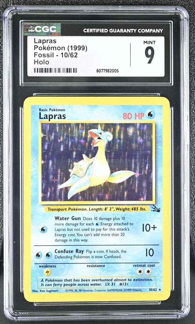 1999 #10 Lapras CGC 9 Fossil - U