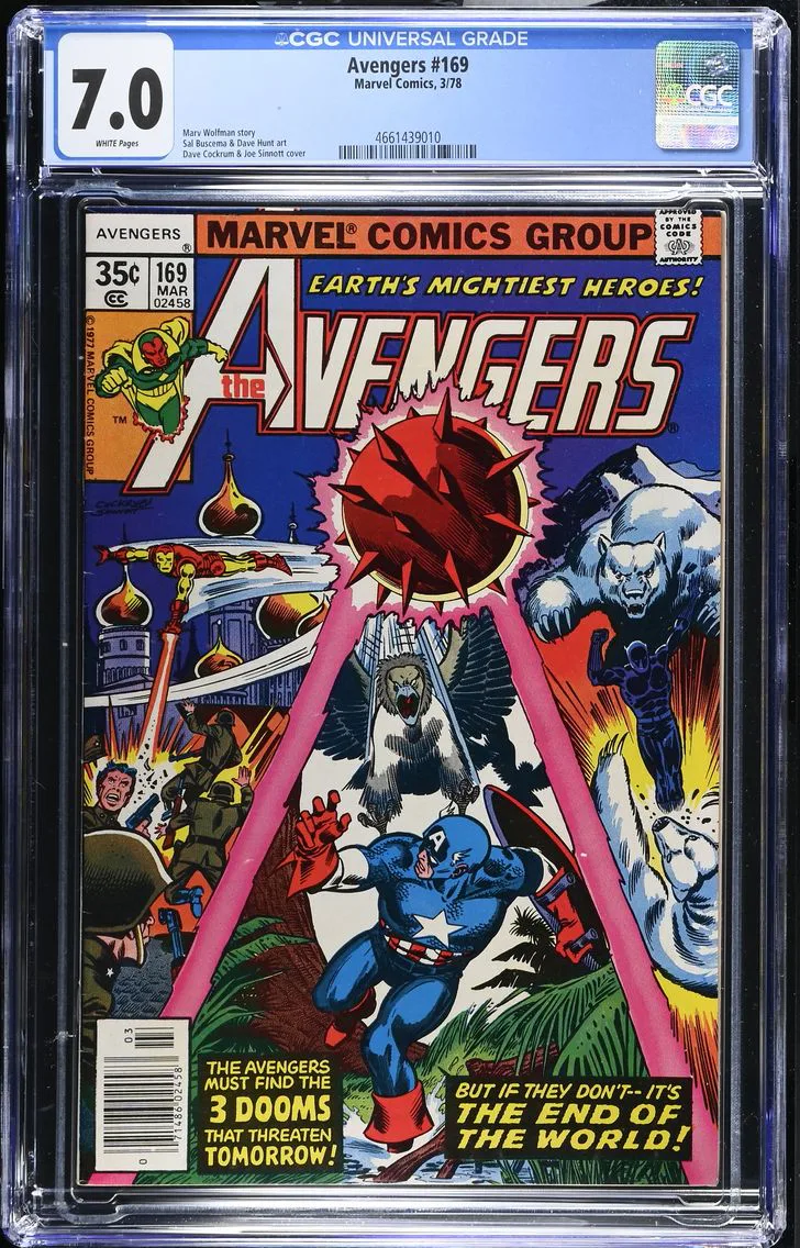 1978 #NA 1978 Avengers #169 CGC 7 Marvel Comics CGC 7