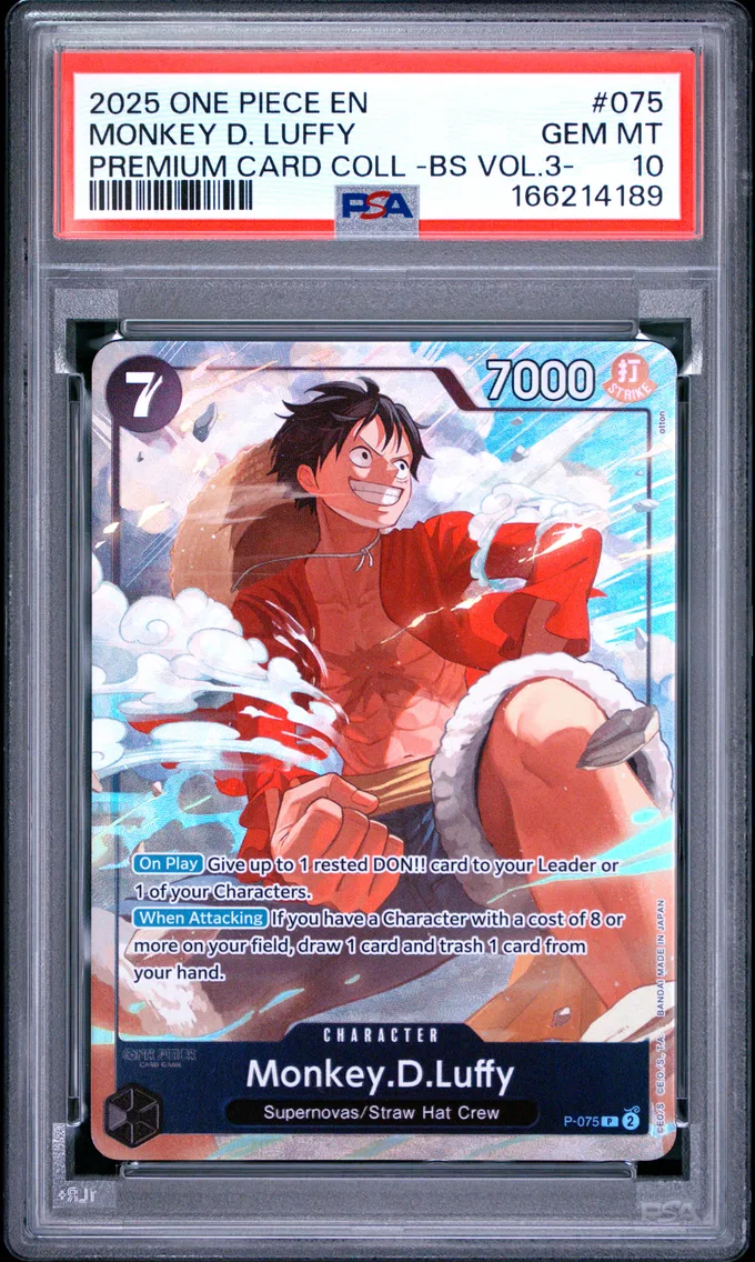 2025 #075 Monkey D. Luffy PSA 10 One Piece Premium Card Collection -Best Selection Vol.3-