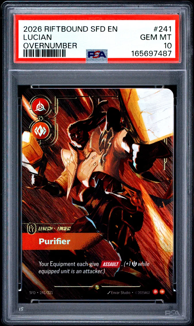 2026 #241 Lucian - Purifier PSA 10 Riftbound: League of Legends Sfd-Spiritforged