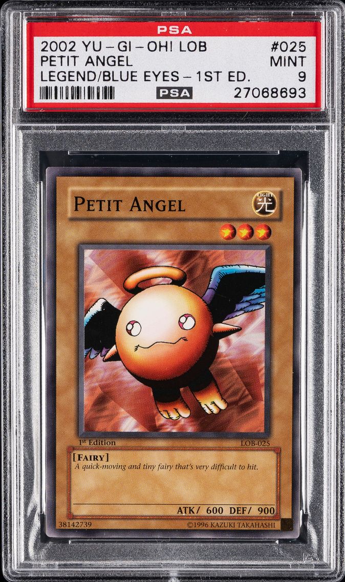 2002 #025 PETIT ANGEL PSA 9 YU-GI-OH! LOB-LEGEND OF BLUE EYES WHITE DRAGON | 1ST EDITION