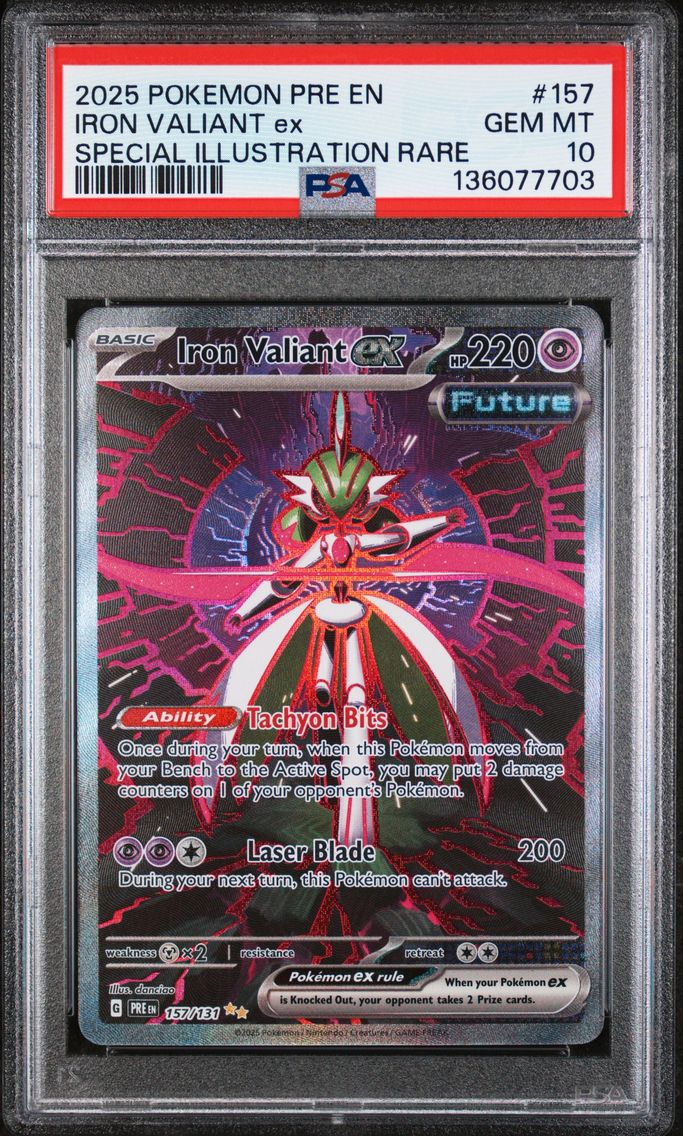 2025 #157 Iron Valiant EX PSA 10 Pre EN-Prismatic Evolutions