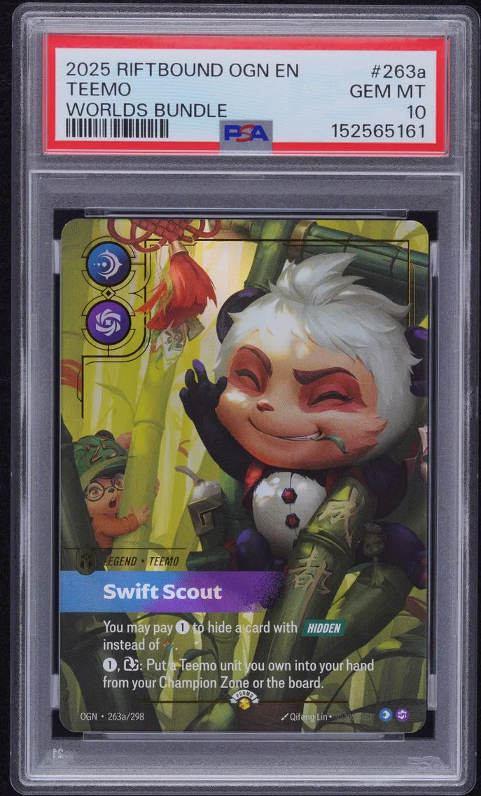 2025 #263a Teemo - Swift Scout PSA 10 Riftbound: League of Legends Ogn-Origins