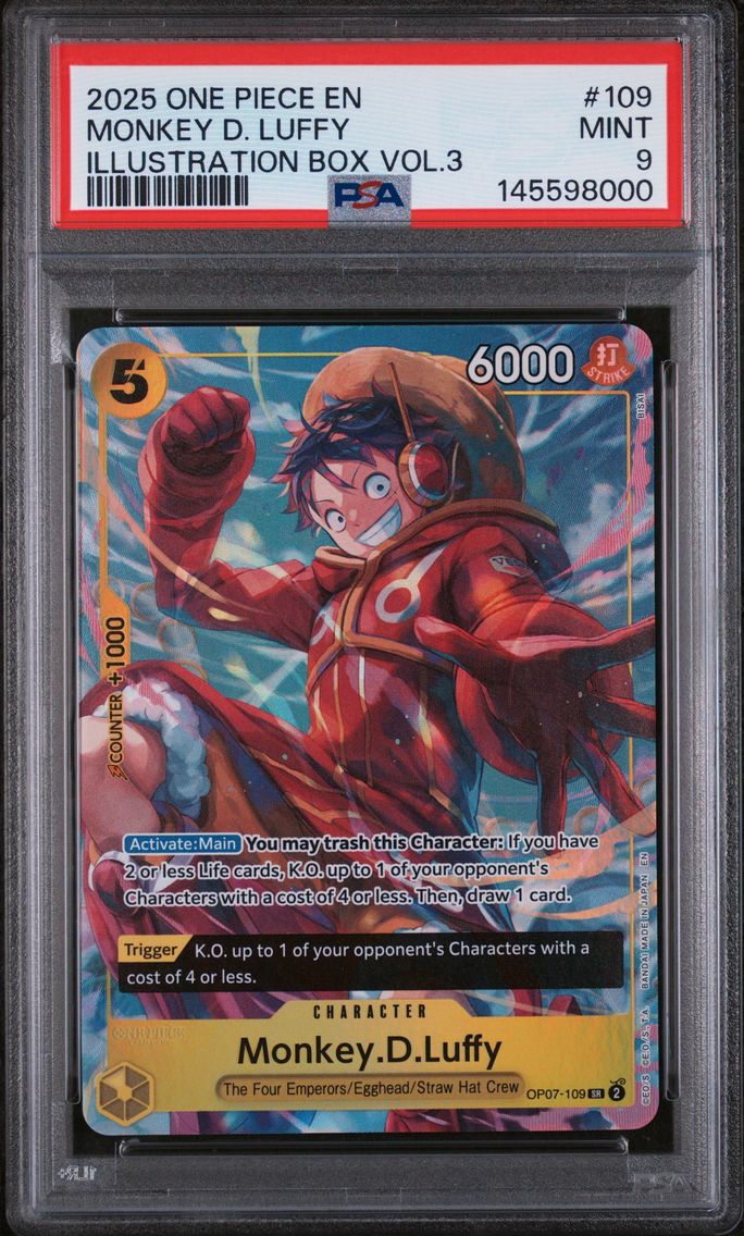 2025 #109 Monkey D. Luffy PSA 9 One Piece Promos