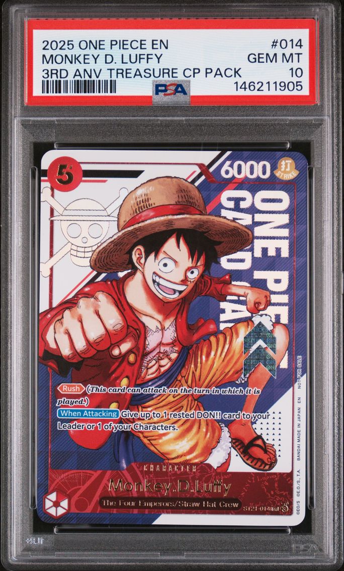 2025 #014 Monkey D. Luffy PSA 10