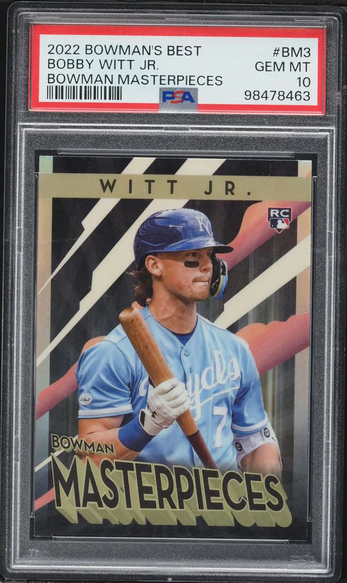 2022 #BM3 Bobby Witt Jr. PSA 10 Bowman's Best Bowman Masterpieces Baseball