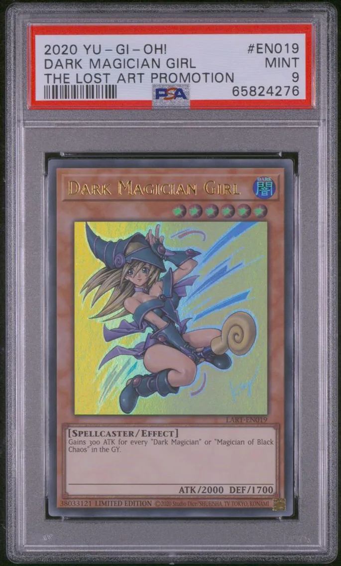 2020 YU-GI-OH! THE LOST ART PROMOTION #EN019 DARK MAGICIAN GIRL PSA 9