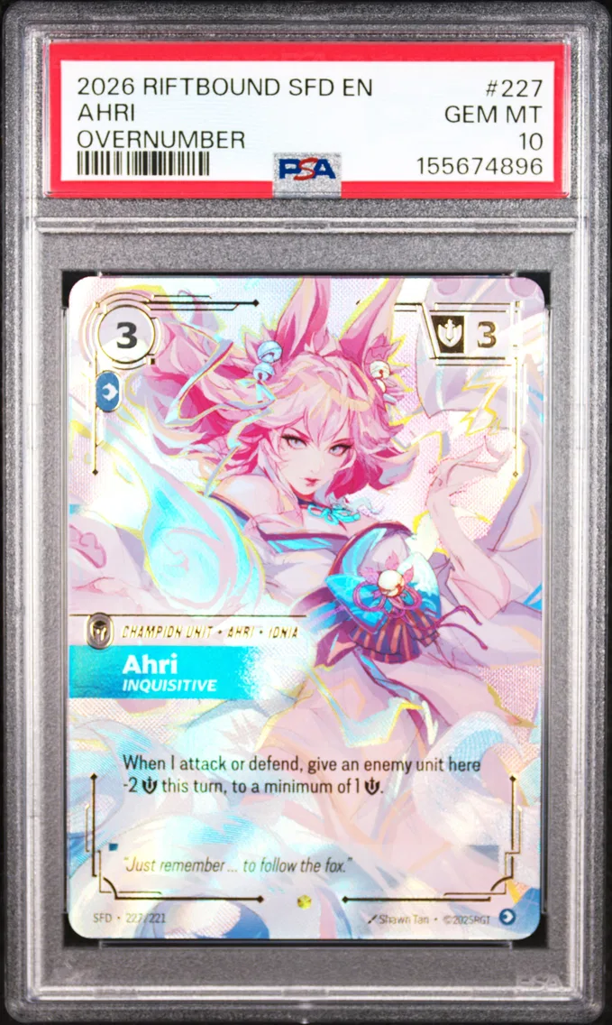 2026 #227 Ahri - Inquisitive PSA 10 Riftbound: League of Legends Sfd-Spiritforged