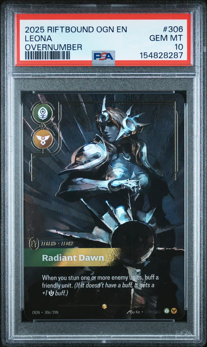 2025 #306 Leona - Radiant Dawn PSA 10 Riftbound: League of Legends Ogn-Origins
