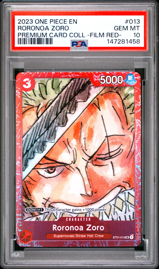 2023 #013 Roronoa Zoro PSA 10 One Piece Premium Card Collection -One Piece Film Red-