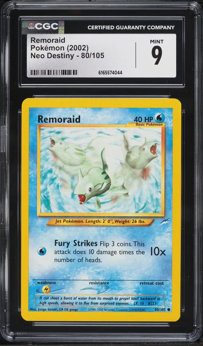 2002 Pokemon Neo Destiny Remoraid #80 CGC 9 MINT
