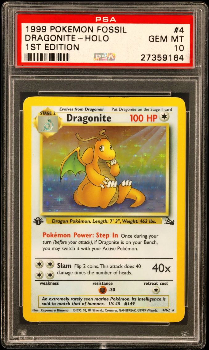 1999 #4 Dragonite-Holo 1st Editi