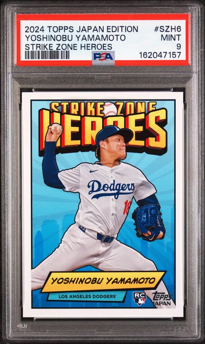 2024 #SZH6 Yoshinobu Yamamoto PSA 9 Topps Baseball Japan Edition Strike Zone Heroes