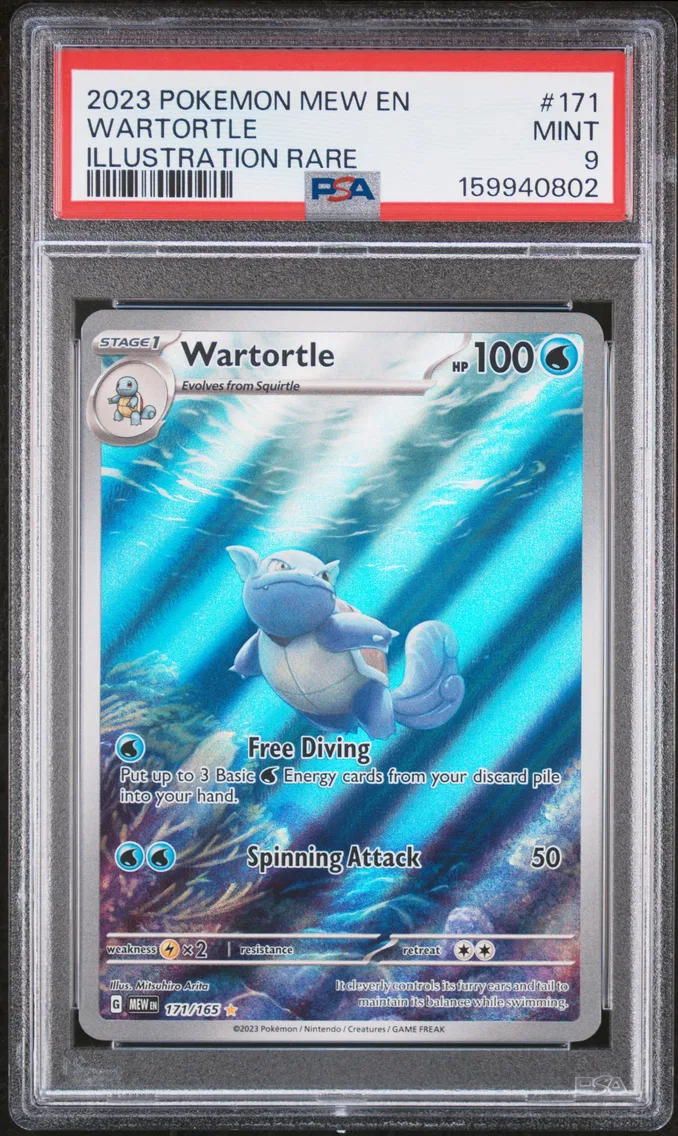 2023 #171 Wartortle PSA 9 Mew EN-151