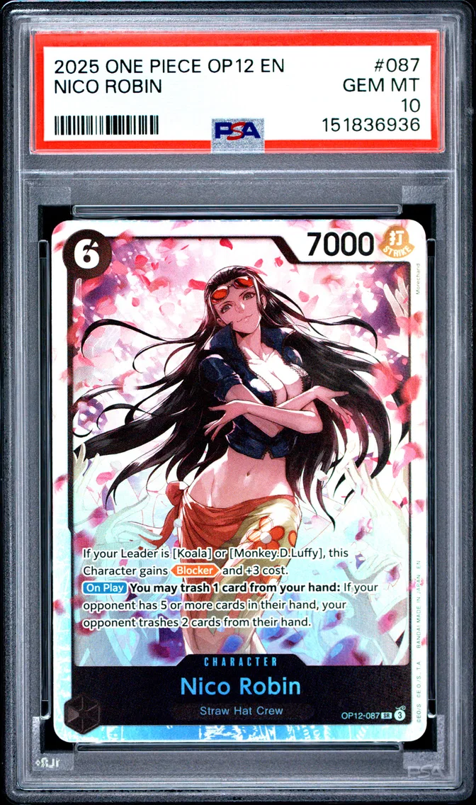2025 #087 Nico Robin PSA 10 One Piece OP12-Legacy of the Master