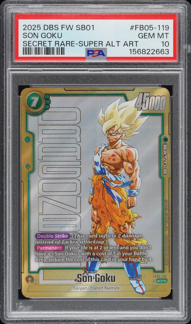2025 #FB05-119 Son Goku PSA 10 Dragon Ball Super Card Game Fusion World Manga Booster 01