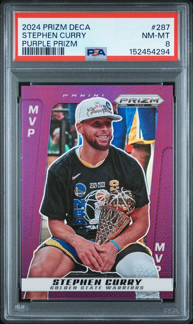 2024 #287 Stephen Curry PSA 8 Panini Prizm Deca