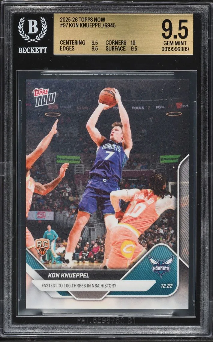 2025 Topps Now Kon Knueppel ROOKIE #97 BGS 9.5 GEM MINT