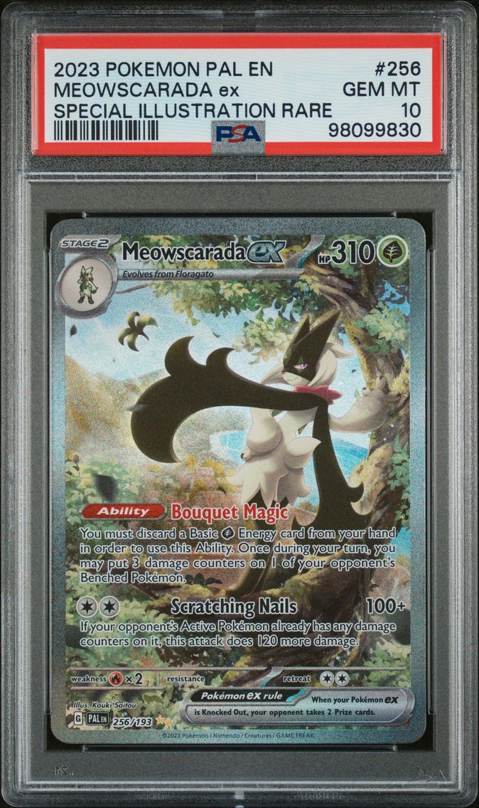 2023 #256 Meowscarada EX PSA 10 Pal EN-Paldea Evolved
