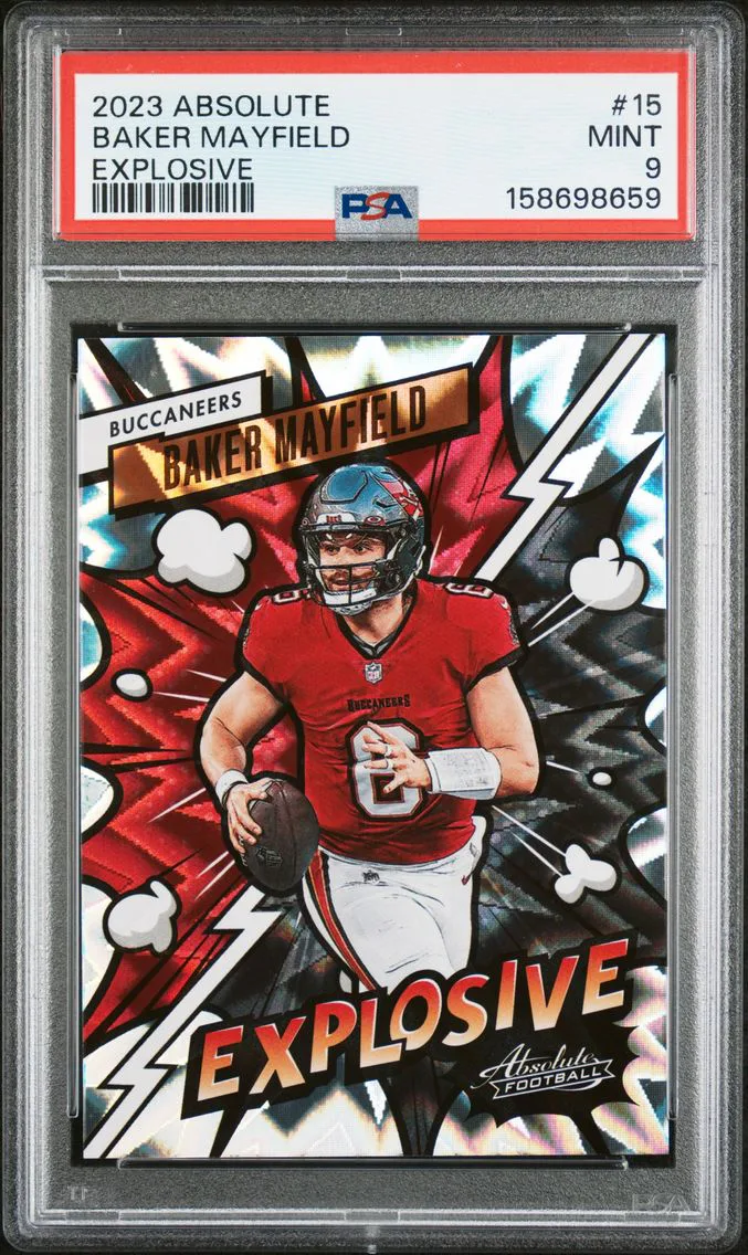 2023 #15 BAKER MAYFIELD PSA 9 Panini Absolute Explosive