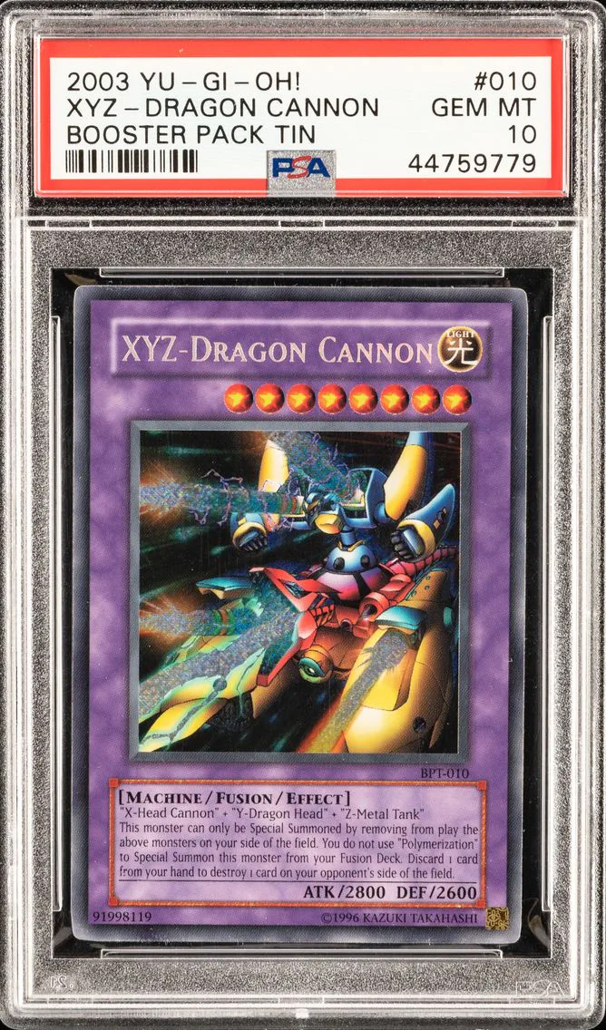 XYZ-DRAGON CANNON BPT-010 BOOSTER PACK TIN 2003 PSA 10