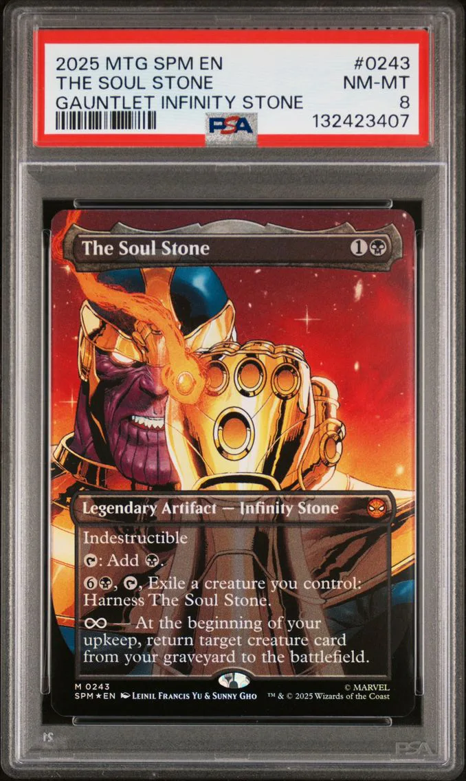 2025 #0243 The Soul Stone PSA 8 Marvel's Spider-Man Magic the Gathering