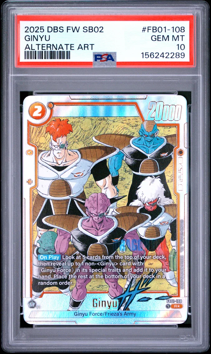 2025 #FB01-108 Ginyu PSA 10 Dragon Ball Super Card Game Fusion World Manga Booster 02