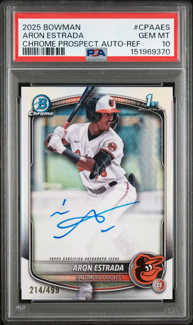 2025 #CPAAES ARON ESTRADA PSA 10 Bowman Chrome Prospect Autographs