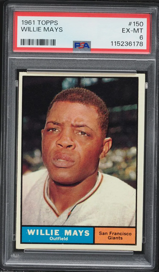 1961 #150 Willie Mays PSA 6 Topps Baseball