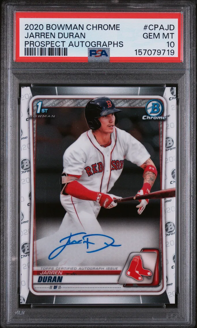 2020 #CPAJD JARREN DURAN PSA 10 Bowman Chrome Prospect Autographs