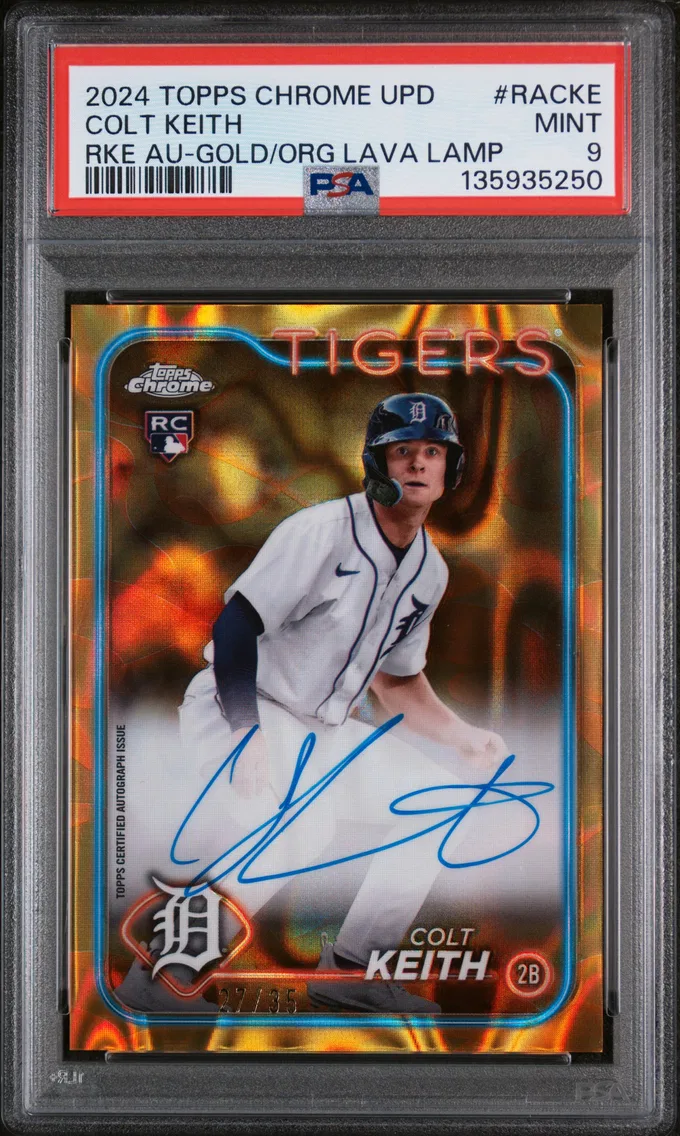 2024 #RACKE Colt Keith PSA 9 Topps Chrome Update Chrome Rookie Autographs