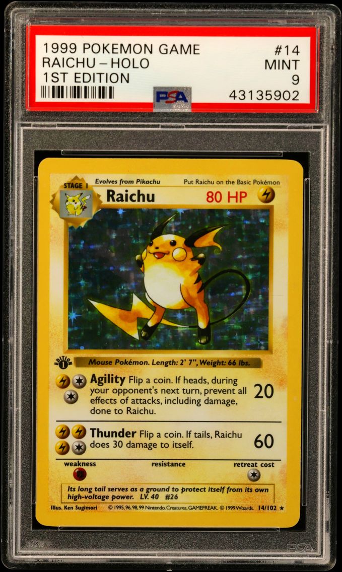 1999 #14 Raichu-Holo 1st Edition