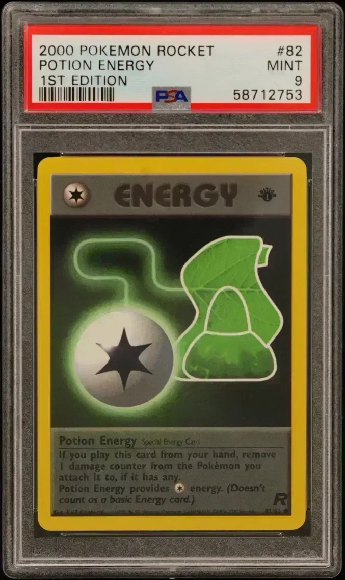 2000 Pokemon Rocket Potion Energy 1st Edition Rocket #82 PSA 9