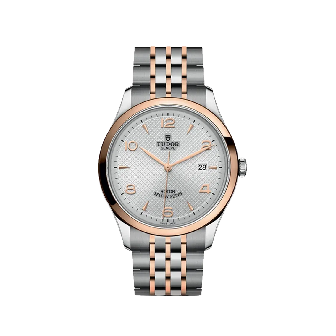 TUDOR 1926 Rose Gold Two-Tone 41mm - Silver on Bracelet
