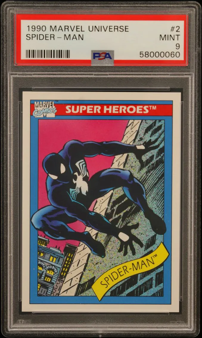 1990 #2 Spider-Man PSA 9 Marvel Universe