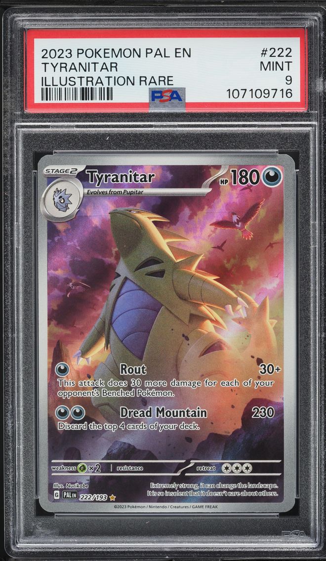 2023 #222 Tyranitar PSA 9 Pal EN-Paldea Evolved Pokemon