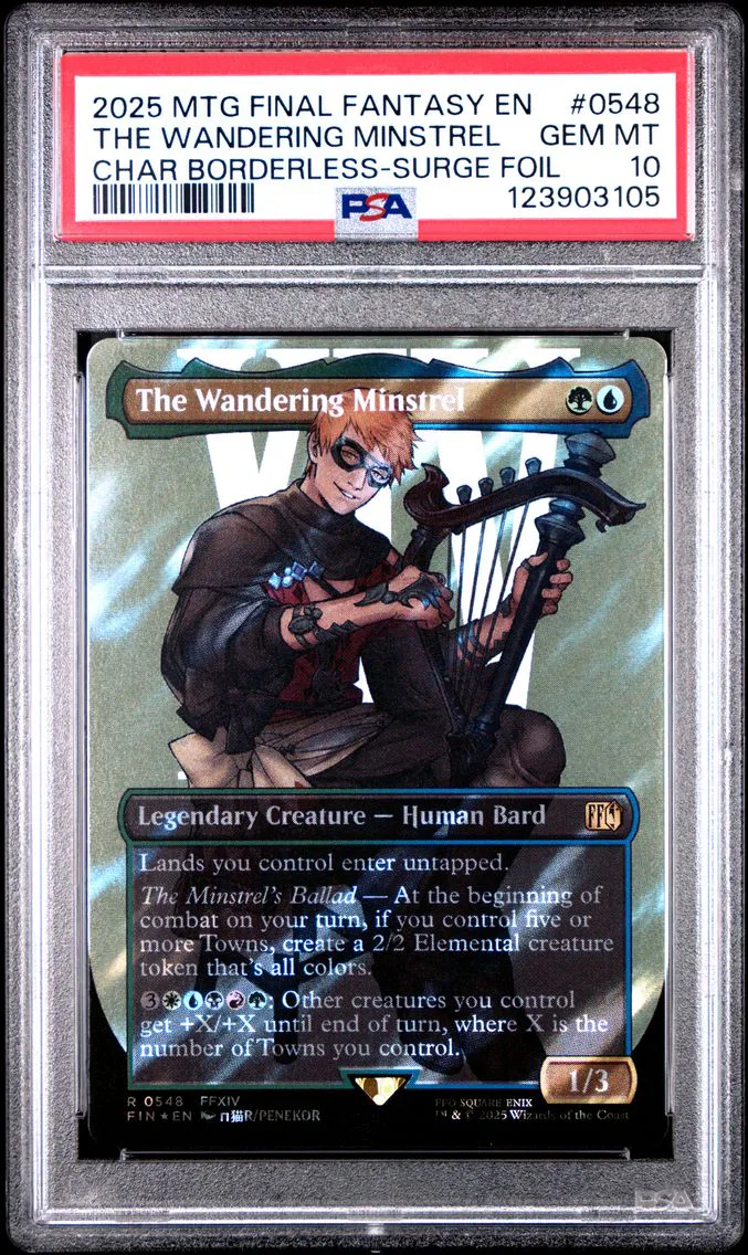 2025 #0548 The Wandering Minstrel PSA 10 Final Fantasy Magic The Gathering