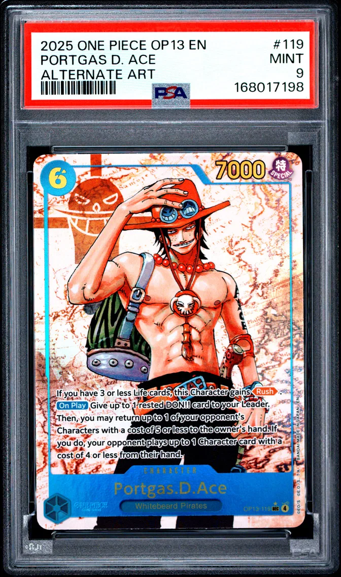 2025 #119 Portgas D. Ace PSA 9 One Piece OP13-Carrying on His Will