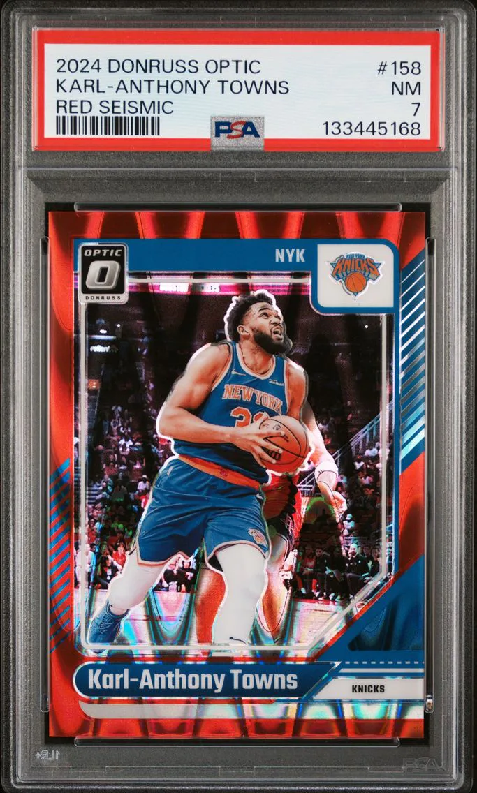 2024 #158 Karl-Anthony Towns PSA 7 Panini Donruss Optic