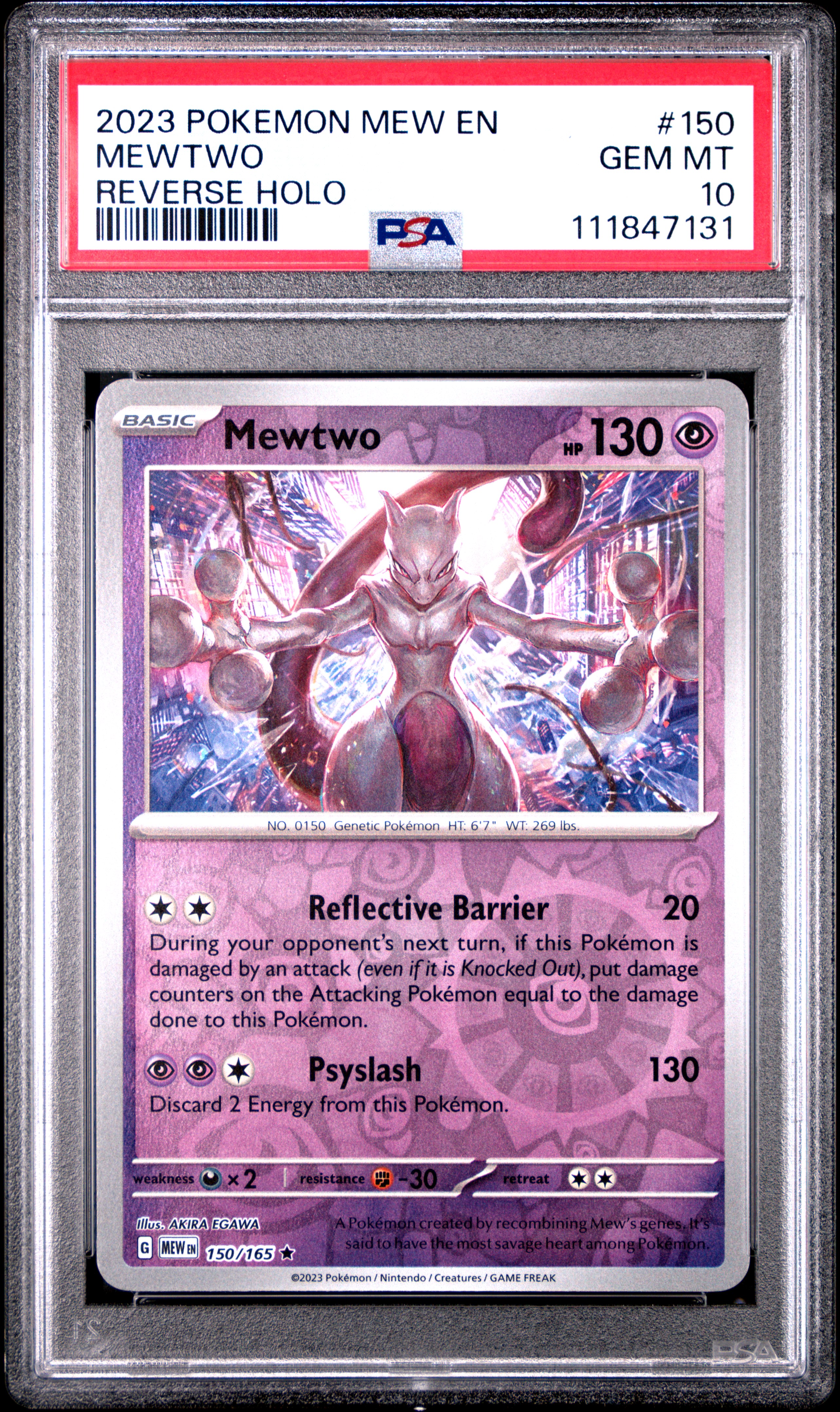 Mewtwo Reverse Holo PSA 10
