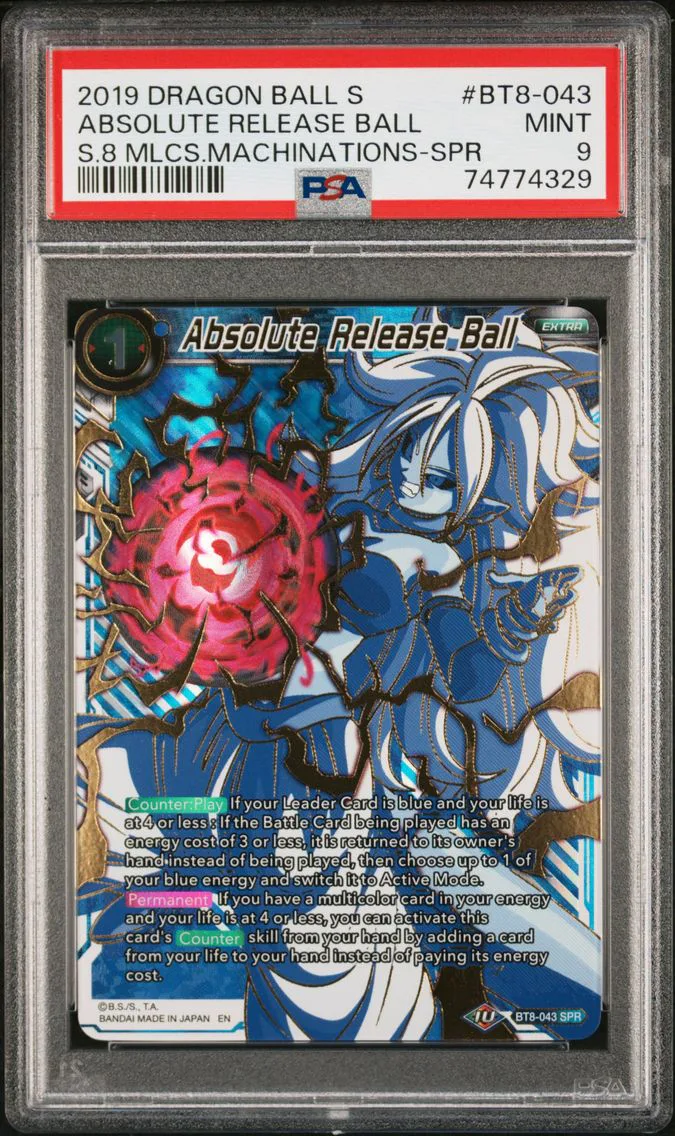 2019 #BT8-043 Absolute Release Ball PSA 9 Dragon Ball Super Card Game Series 8 Malicious Machinations
