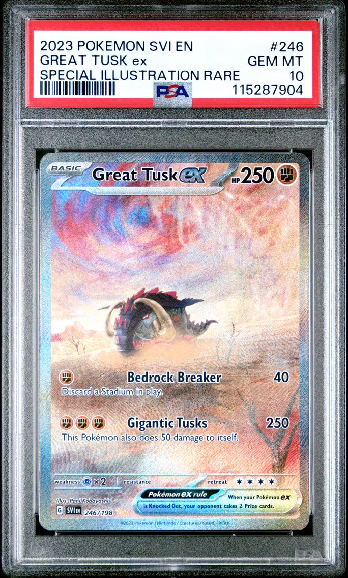 2023 #246 Great Tusk EX PSA 10 Svi EN-Scarlet & Violet