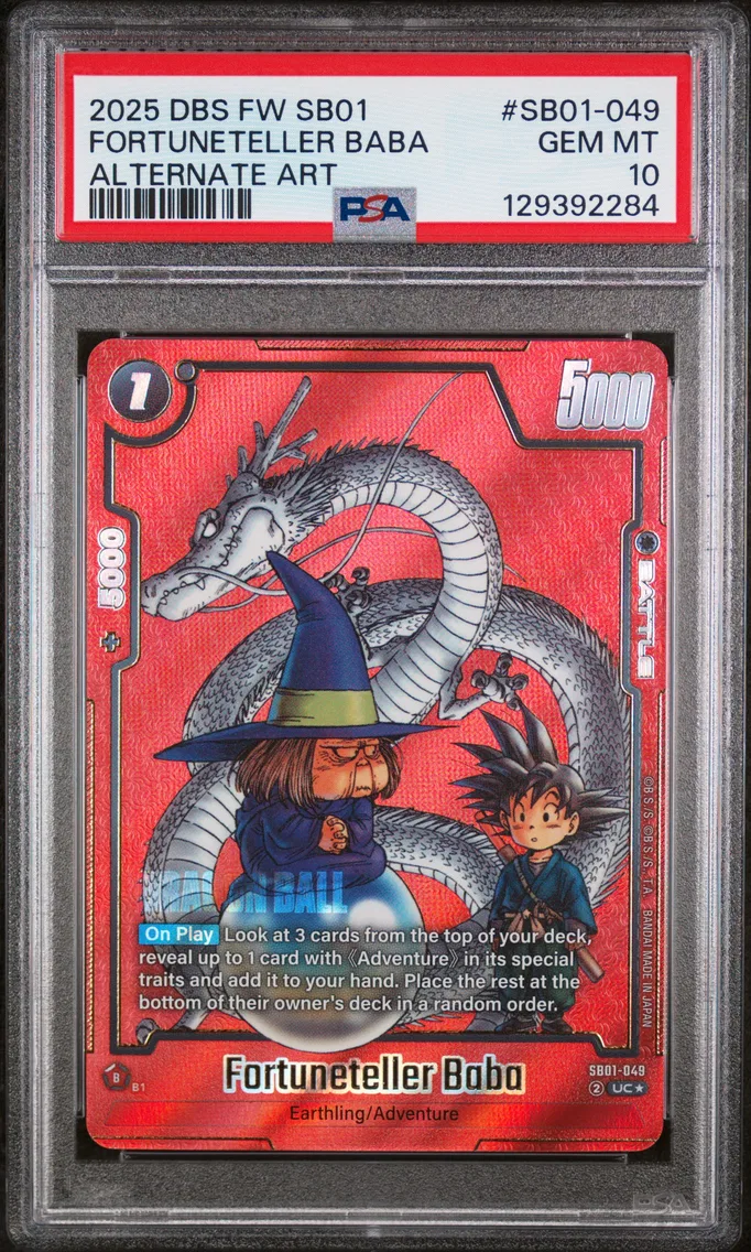 2025 #SB01-049 Fortuneteller Baba PSA 10 Dragon Ball Super Card Game Fusion World Manga Booster 01